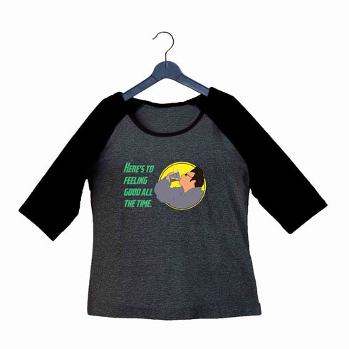 8 TV Series KRAMER Custom Printed Graphic Design Raglan T-Shirt for Women